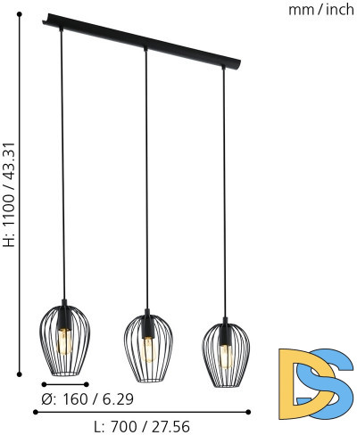 Подвесной светильник Eglo Newtown 49478