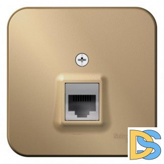 Розетка компьютерная RJ45, кат.5E, изолир пластина Schneider Blanca Титан