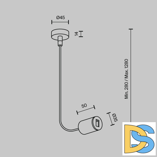 Ввод питания боковой Maytoni Flarity TRA154C-SB1-BS