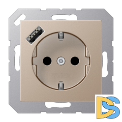 Розетка 2K+З USB Typ A Jung A1520-18ACH