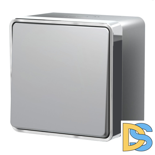 Выключатель одноклавишный Werkel влагозащищенный Gallant (серебряный) W5010206