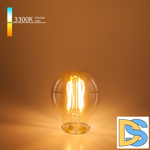 Лампа светодиодная филаментная Elektrostandard E27 12W 3300K груша прозрачная 4690389041471