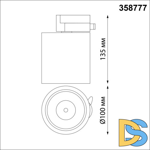Трековый однофазный светильник Novotech Groda 358777