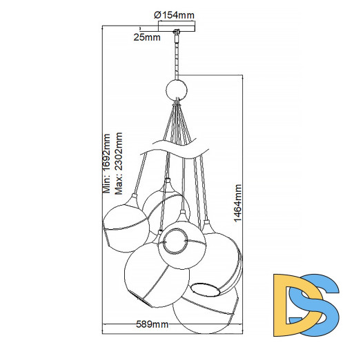 Подвесная люстра Hinkley Skye QN-SKYE-6P