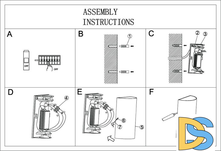 Уличный настенный светильник DesignLed GW-6805-6-WH-WW 002393