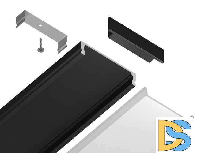Алюминиевый накладной профиль Ambrella Light Alum Profile GP1800BK