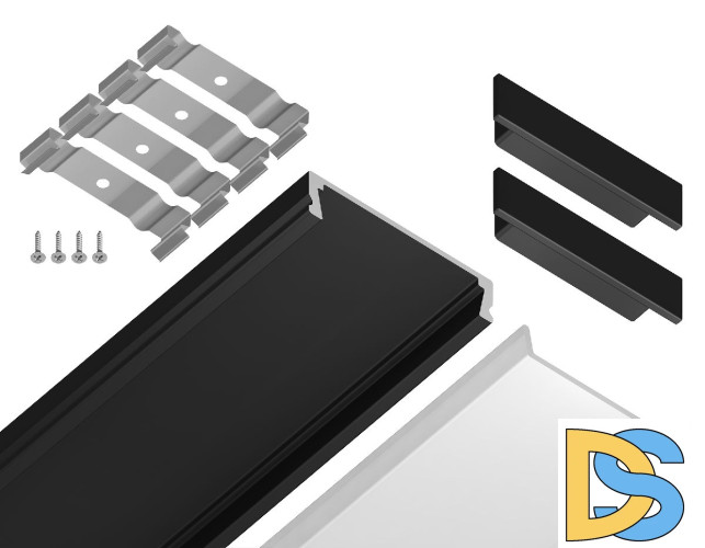 Алюминиевый накладной профиль Ambrella Light Alum Profile GP1800BK