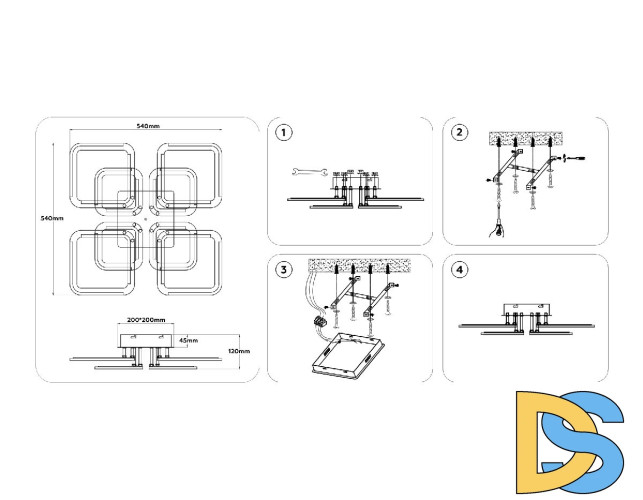 Потолочная люстра Ambrella Light Original Acrylica FA8950