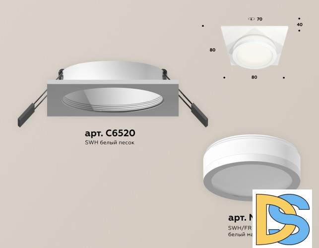 Встраиваемый светильник Ambrella Light Techno Spot XC6520060 (C6520, N6220)