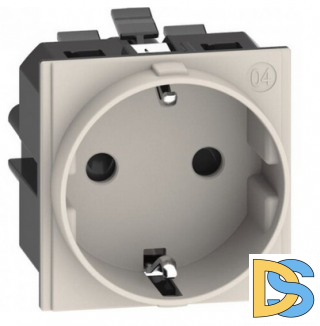 Розетка немецкого стандарта 2К+З 16А автоматические клеммы 2М песочный Btichino Living Now