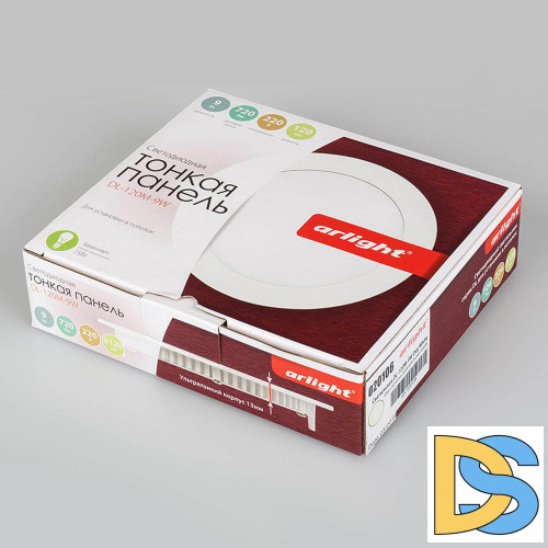 Встраиваемый светодиодный светильник Arlight DL-120M-9W Warm White 020107