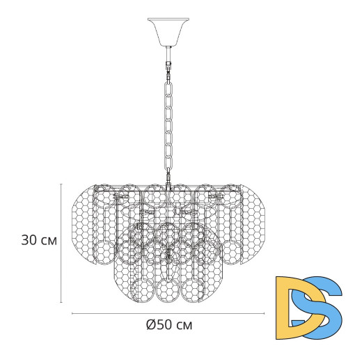 Подвесная люстра Arte Lamp Evelyn A4073LM-7PB