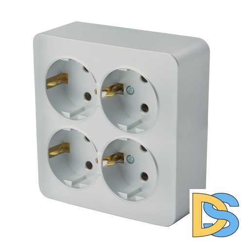 Розетка 4-местная с/з Stekker София 49334 MST16-14S-03