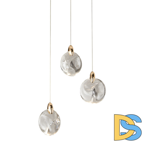 Подвесной светильник Delight Collection OD2440-3 gold/clear