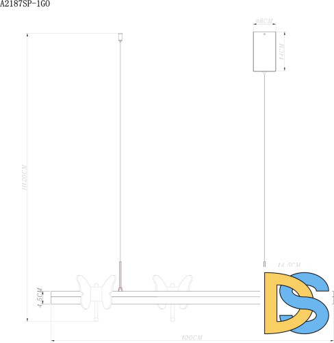 Подвесной светильник Arte Lamp Darcy A2187SP-1GO