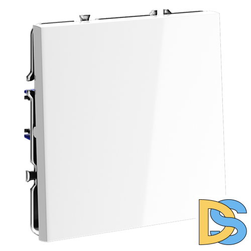 Перекрестный переключатель встраиваемый VOLTUM S70 одноклавишный 10А, (белый глянцевый)