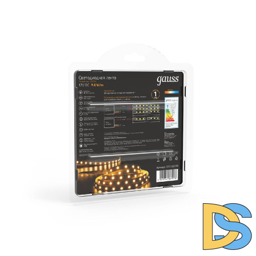 Светодиодная лента Gauss 9,6W/m 120LED/m 2835SMD теплый белый 5M 312000110