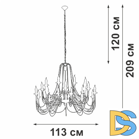 Подвесная люстра Vitaluce V1044-1/20
