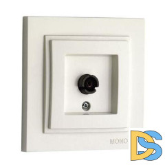 Розетка TV концевая с экраном Mono Electric Despina слоновая кость 102-010005-138