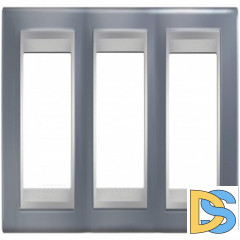 Рамка 3-ая (тройная), Грэй/Алюминий (металл), серия UNICA TOP/CLASS, Schneider Electric