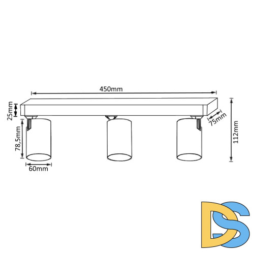 Спот Crystal Lux CLT 017CW3 L450 BL