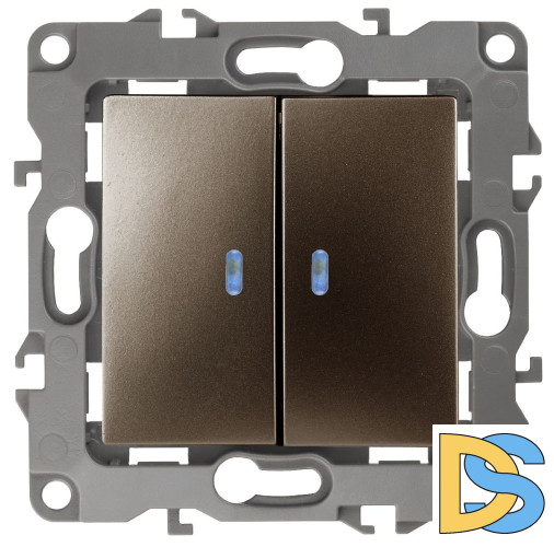 Выключатель двойной с подсветкой Эра 12-1105-13 Б0019292