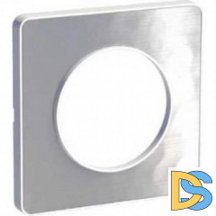 Рамка 1-ая (одинарная), Алюминий Martele (металл), серия Odace, Schneider Electric