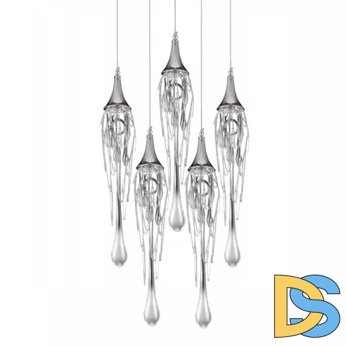 Подвесной светильник Delight Collection Goddess Tears P68009L-5/R chrome