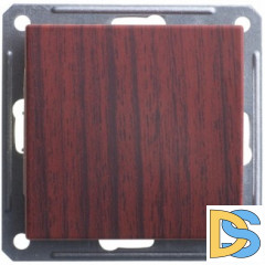 Выключатель 1-клавишный, перекрестный (с трех мест), Мореный дуб (пластик), серия Wessen 59, Schneider Electric