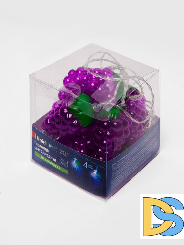 Светодиодная гирлянда Uniel Виноград (UL-00003392) белый ULD-S0400-010/STB/2AA White IP20 Grapes