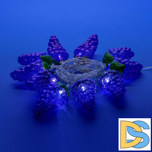 Светодиодная гирлянда Uniel Виноград (UL-00003392) белый ULD-S0400-010/STB/2AA White IP20 Grapes