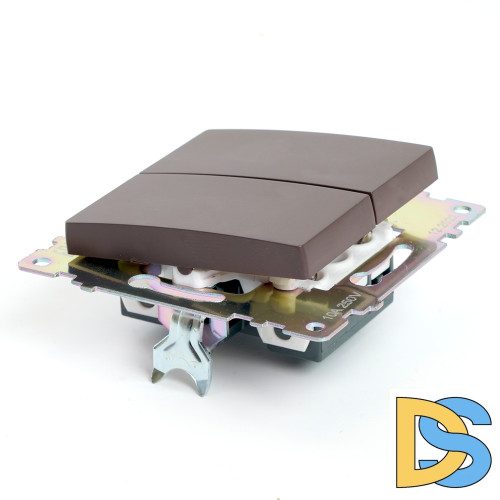 Выключатель 2-клавишный Stekker Катрин GLS10-7104-04 49019