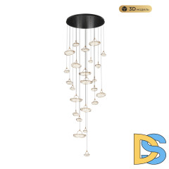 Каскадная люстра Modestyle MS.2326.25 BK