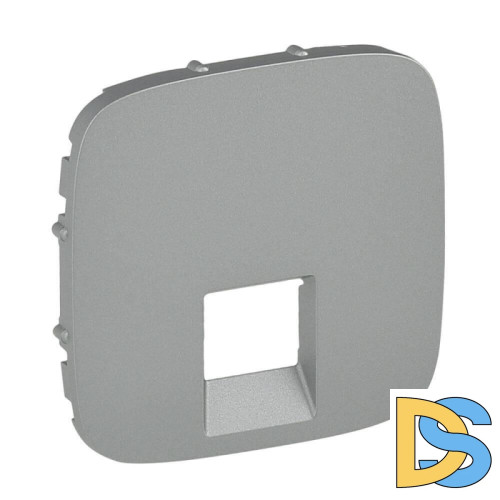Лицевая панель Legrand Valena Allure розетки телефонной RJ-11/Ethernet RJ-45 алюминий 755417