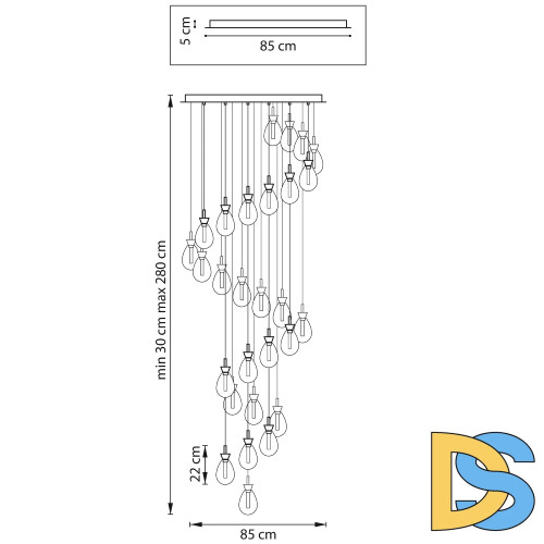 Каскадная люстра Lightstar Colore 805289