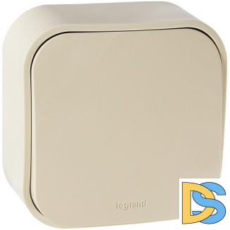 Переключатель Legrand Quteo 1-клавишный (слоновая кость), 782234