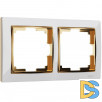 Рамка на 2 поста (белый/золото) W0021933