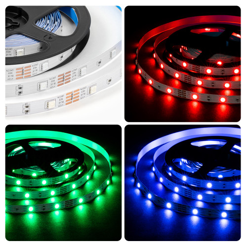 Светодиодная лента Apeyron 12В 5050 7,2Вт/м RGB 5м IP20 LSE-280