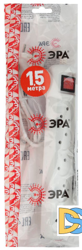 Удлинитель электрический Эра U-5s-1,5m-2x1 Б0044055