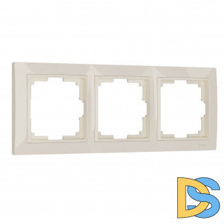 Рамка на 3 поста (слоновая кость, basic) W0032003