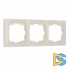 Рамка на 3 поста (слоновая кость, basic) W0032003