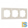 Рамка на 3 поста (слоновая кость, basic) W0032003