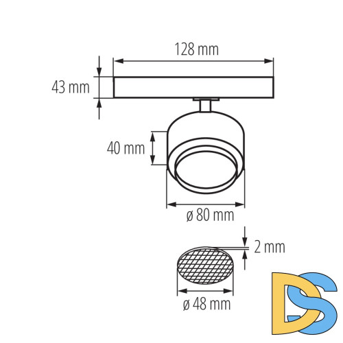 Трековый трехфазный светильник Kanlux Btl 35653