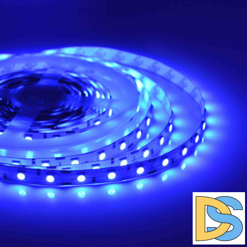 Светодиодная лента Apeyron 12В СТ 14,4Вт/м smd5050 60д/м IP20 5м синяя 00-50
