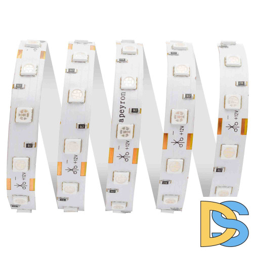 Светодиодная лента Apeyron 12В СТ 14,4Вт/м smd5050 60д/м IP20 5м синяя 00-50
