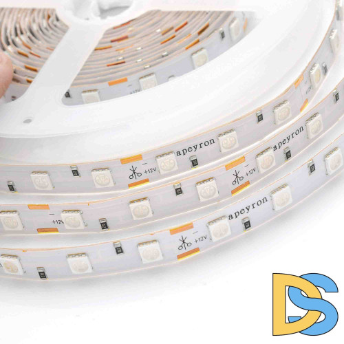 Светодиодная лента Apeyron 12В СТ 14,4Вт/м smd5050 60д/м IP20 5м синяя 00-50