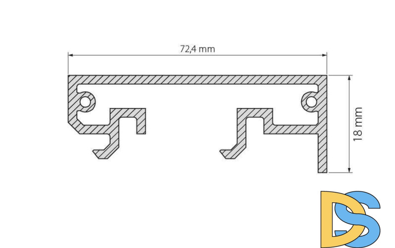 Профиль-держатель Arlight KLUS-POWER-W70-BASE-2000 ANOD 019883