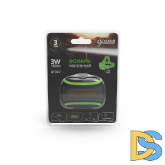 Налобный светодиодный фонарь Gauss от батареек 50х70 180 лм GF307