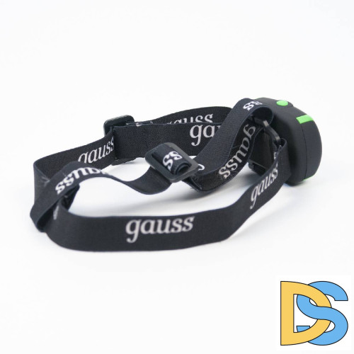 Налобный светодиодный фонарь Gauss от батареек 50х70 180 лм GF307