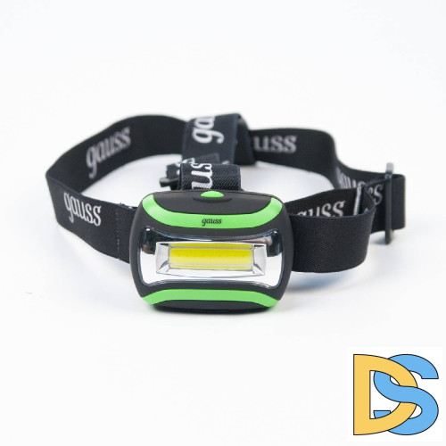Налобный светодиодный фонарь Gauss от батареек 50х70 180 лм GF307